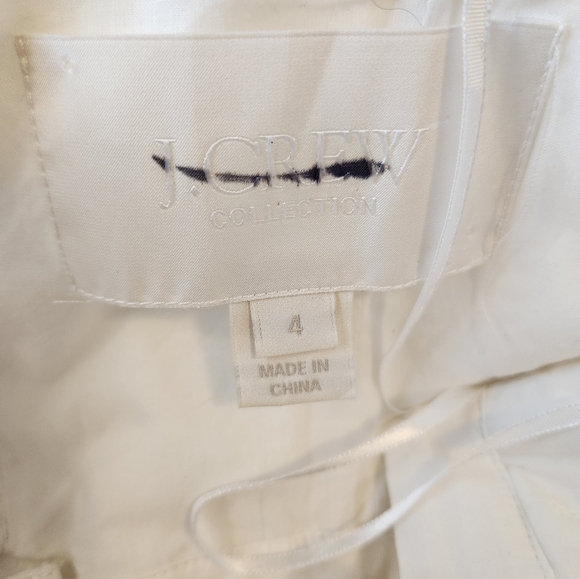 Elegant White Lace Strapless J. Crew Wedding Dress Size 4 - Picture 7 of 9